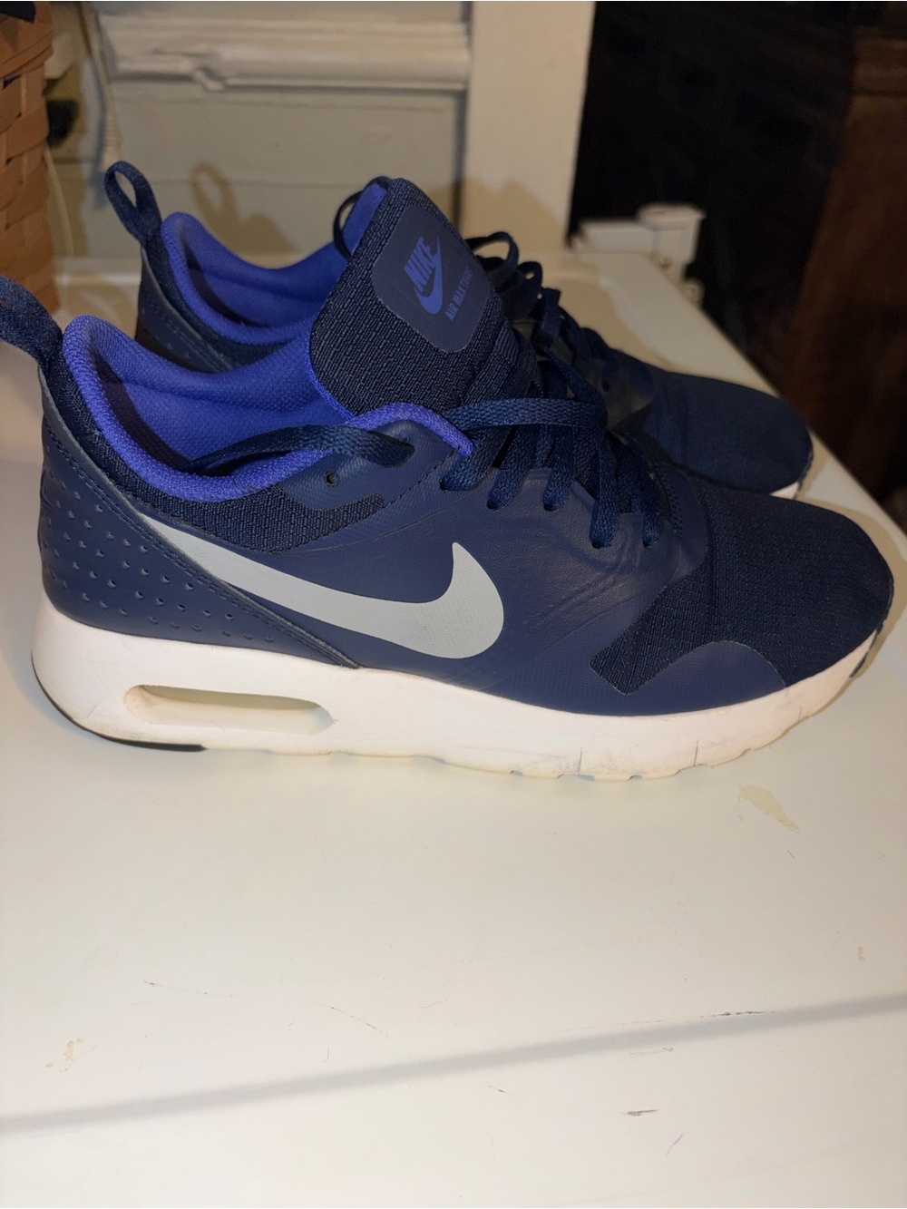 Nike Royal Blue Athletic Sneakers with White Label